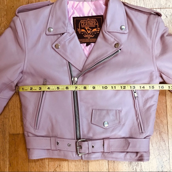Milwaukee Leather SH2010 Girls Classic Pink Jacket - Picture 7 of 9